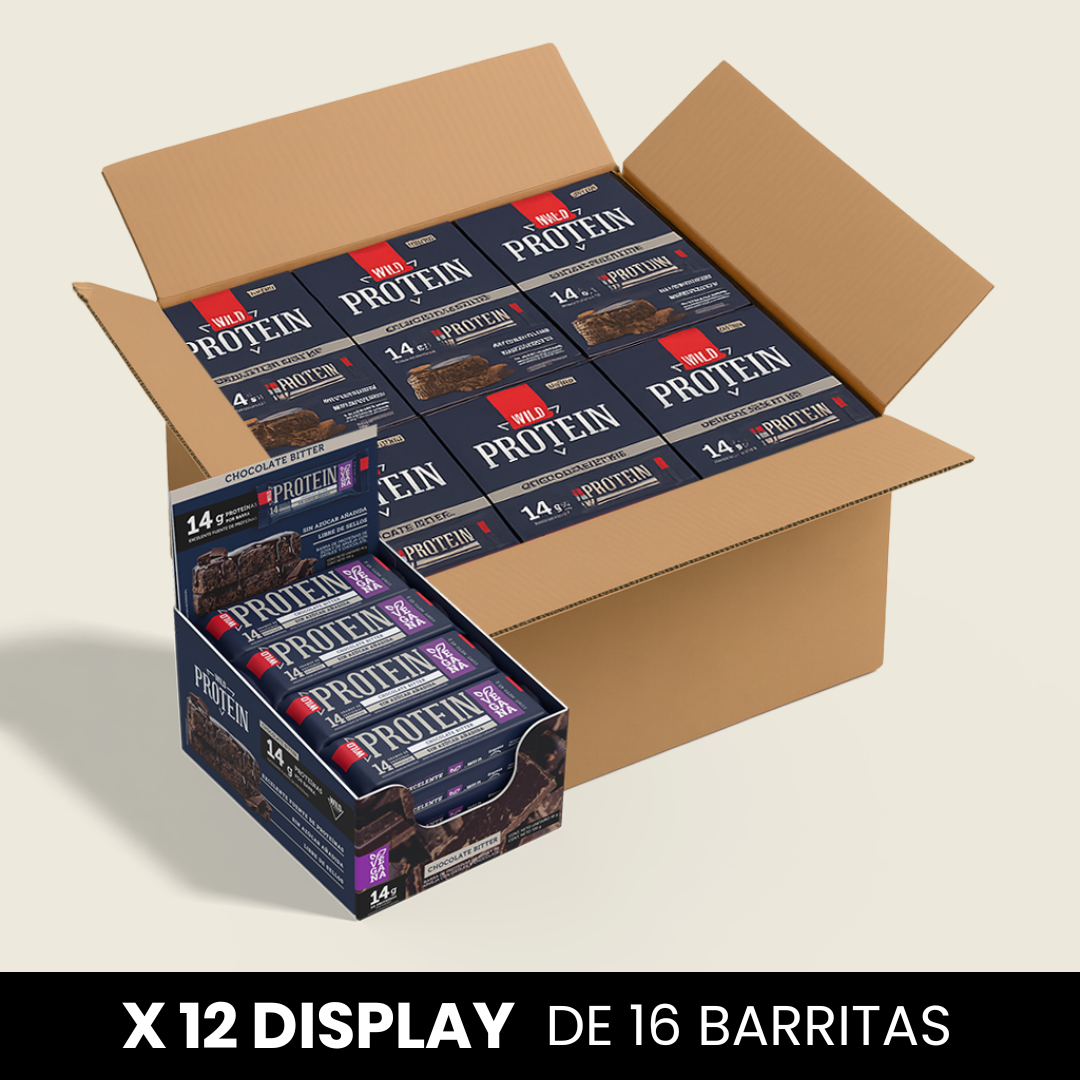 Wild Protein Vegana Chocolate Bitter - x12 display de 16 uds