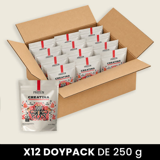 Wild Protein Creatina Monohidratada en Polvo - 12 doypack de 250 g c/u