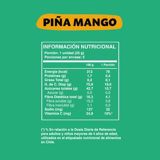 Frubar Barra de Fruta Mango Piña 5 unidades | Liquidación