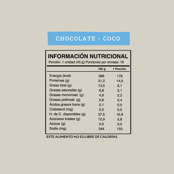 Wild Protein Vegana Chocolate Coco 16 unidades