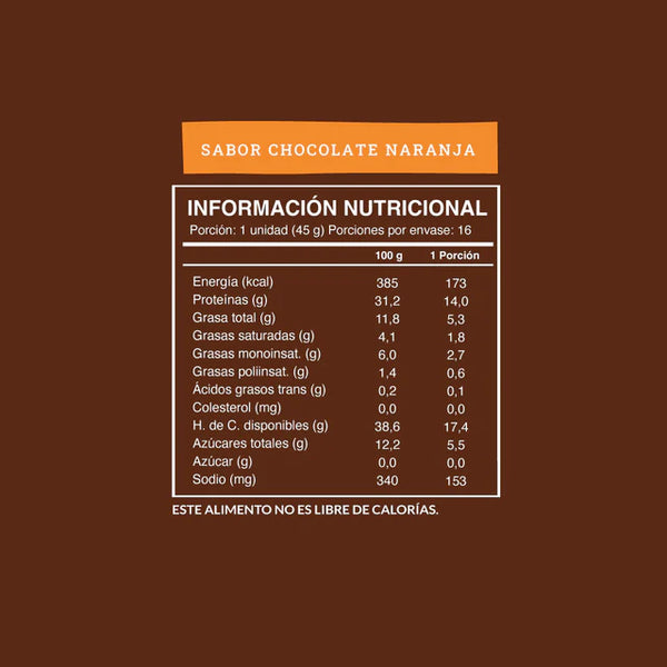 Wild Protein Vegana Chocolate Naranja 16 unidades