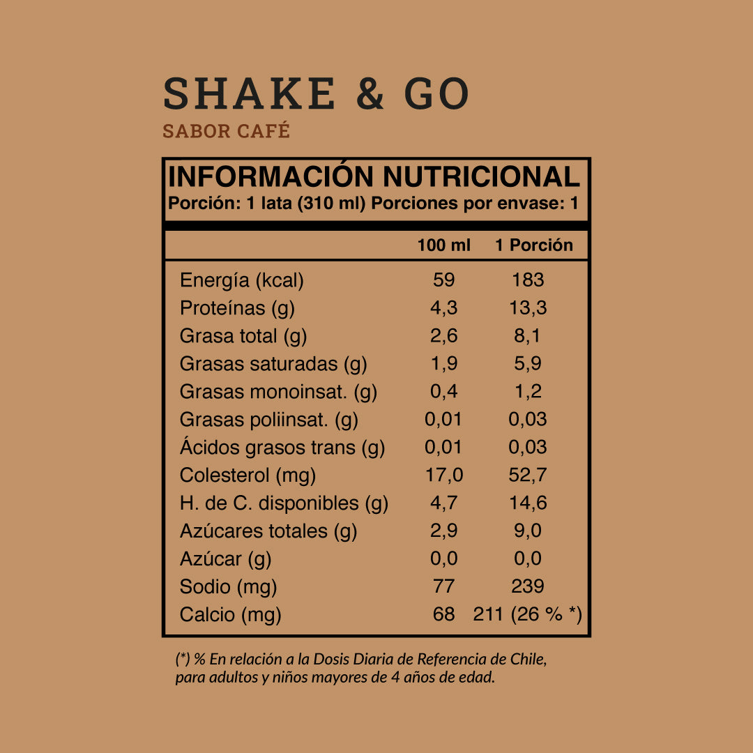 Pack Shake&Go Café - 6 cajas master de 12 uds (310 ml c/u)