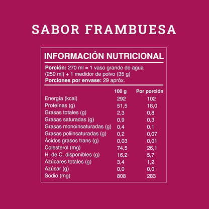 Shake en polvo sabor Frambuesa 1 kg