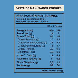 Mantequilla de Maní Cookies (340g)