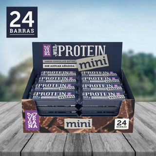 Wild Protein Mini Vegana Chocolate Bitter 24 unidades