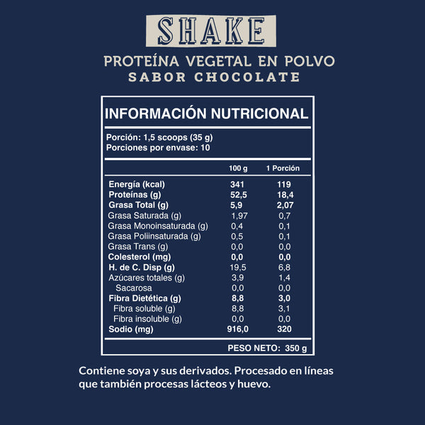 Proteína Vegetal en Polvo Chocolate (350grs)